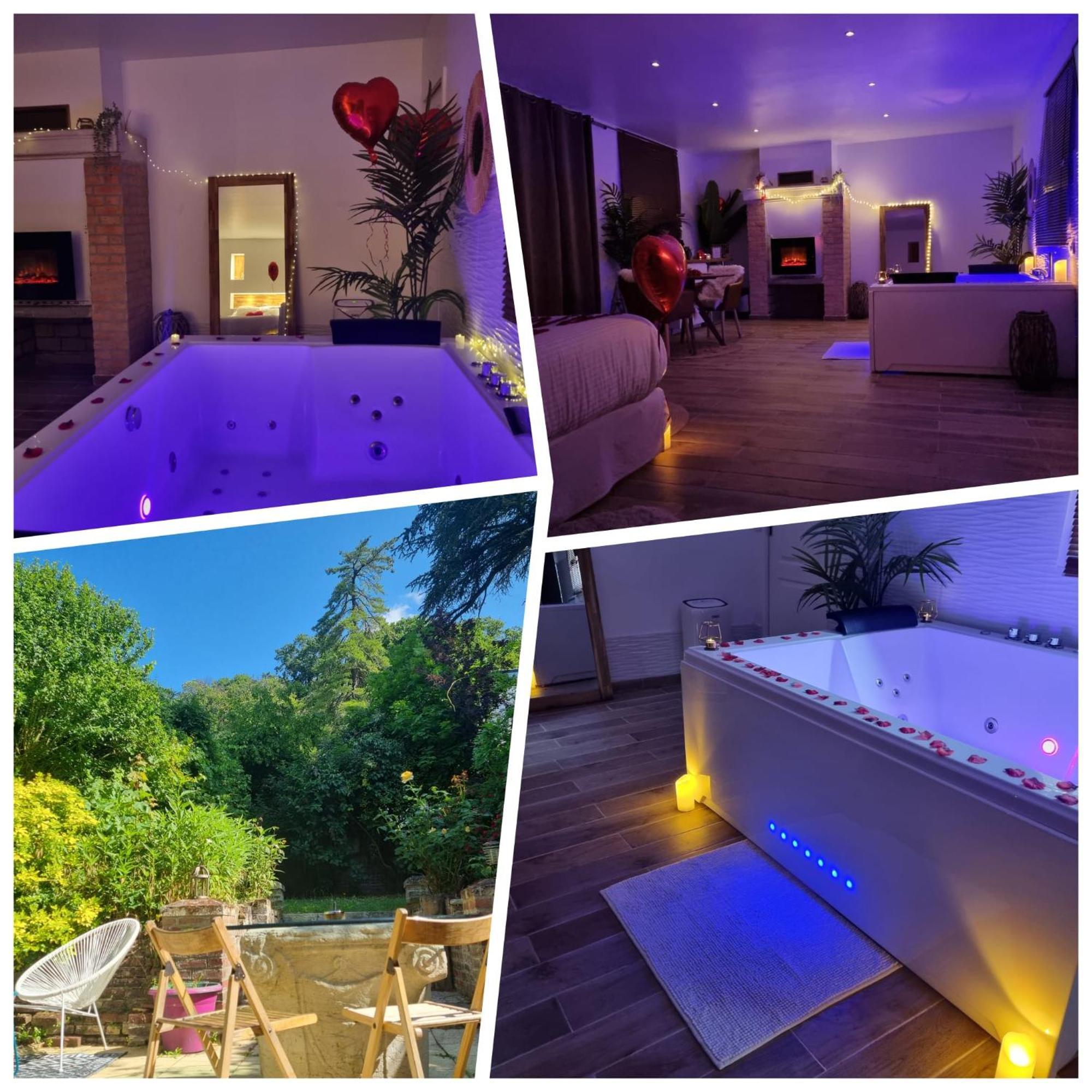 Levasion Romantique Loft Avec Jacuzzi Privatif Et Jardin Paris Hotel Saint-Prix  Luaran gambar